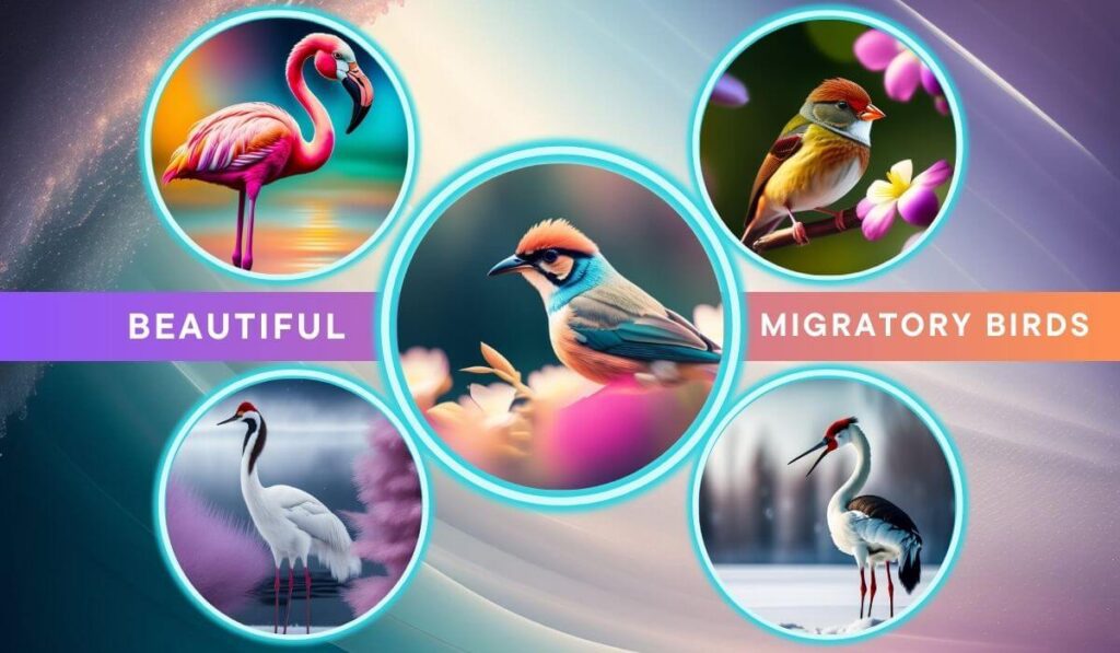 Beautiful Migratory birds 